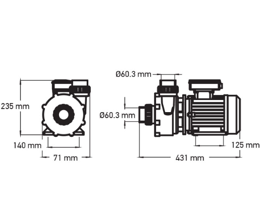 Whirlpool Pumpe 3/0.6HP 2 stufig