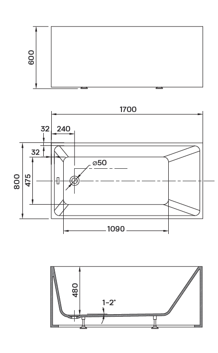 Flavia freistehende Badewanne