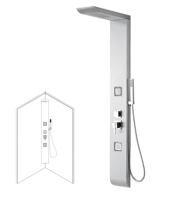 Lucia - Duschpaneel - Eckmontage