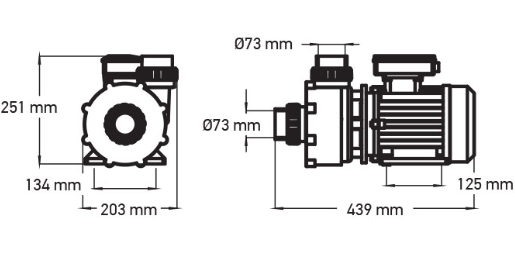 Whirlpool Pumpe 2 PS 2,5" (Viper IPX5/CE)